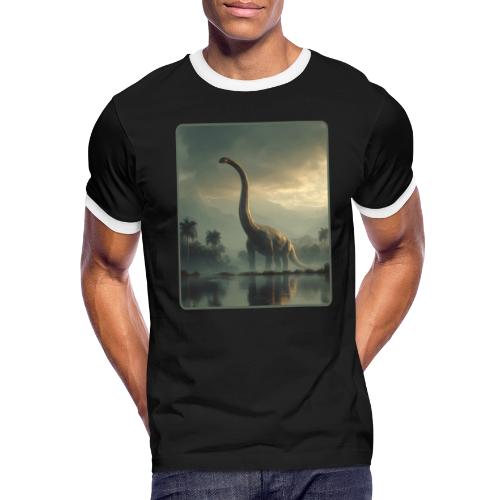 Brachiosaurus Misty Lake Design - Men's Ringer T-Shirt