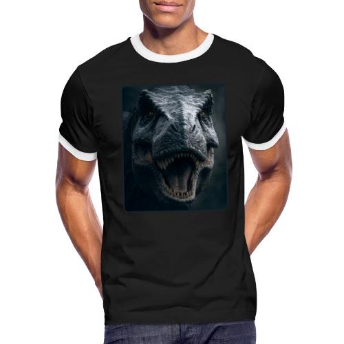 T Rex Cinematic Close-Up Design - Men's Ringer T-Shirt