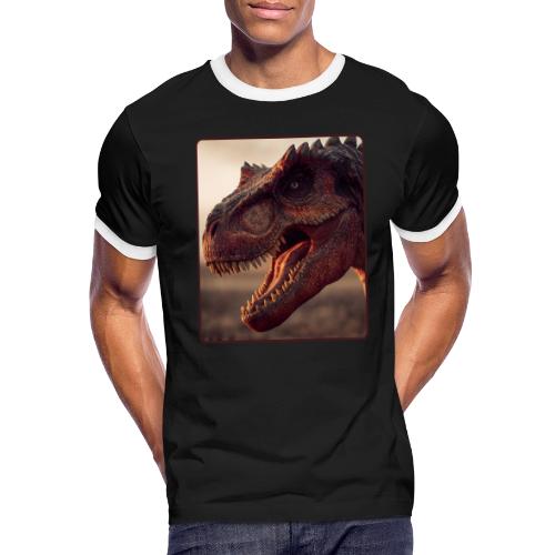 T Rex Roaring Close-Up Design - Men's Ringer T-Shirt