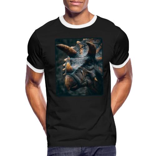 Triceratops Detailed Portrait Design - Men's Ringer T-Shirt