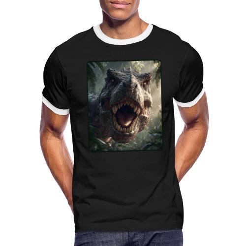T Rex Jungle Roar Design - Men's Ringer T-Shirt