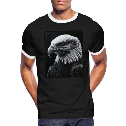 Black White Bald Eagle Design - Men's Ringer T-Shirt