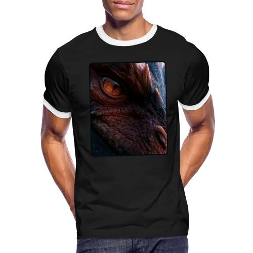 Fierce Ancient Dragon Portrait Design - Men's Ringer T-Shirt