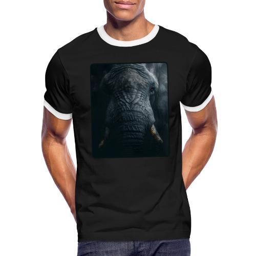 Shadow Elephant Intense Eyes Design - Men's Ringer T-Shirt