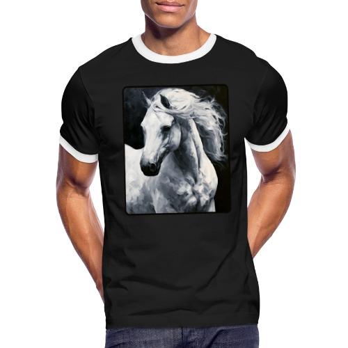 White Horse Oil Painting Design - Men's Ringer T-Shirt