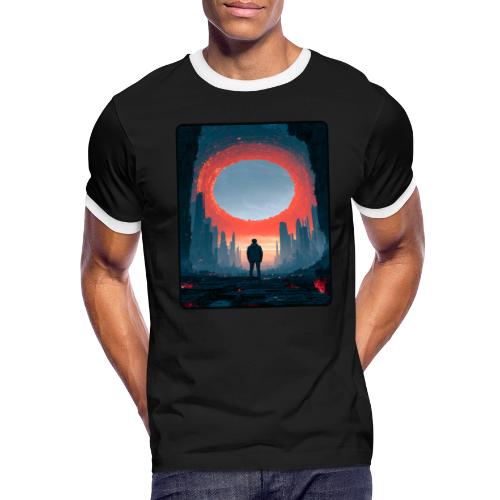 Cosmic Portal Future City Design - Men's Ringer T-Shirt