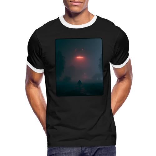 Mysterious UFO Encounter Design - Men's Ringer T-Shirt