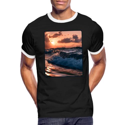 Golden Sunset Ocean Wave - Men's Ringer T-Shirt