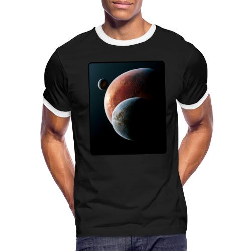 Three Planets Deep Space Design - Men's Ringer T-Shirt