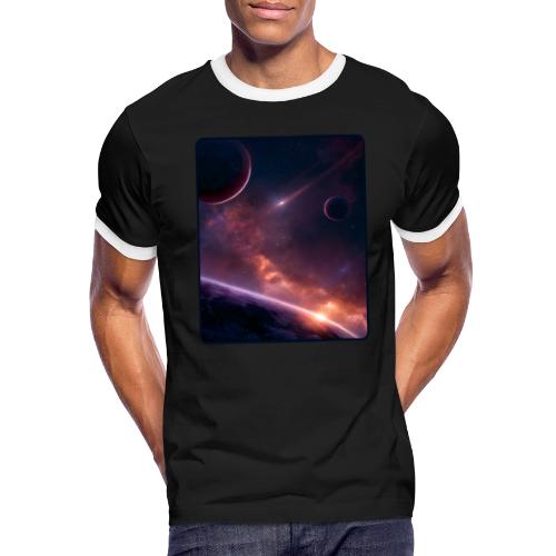 Cosmic Sunset Nebula Space Art - Men's Ringer T-Shirt