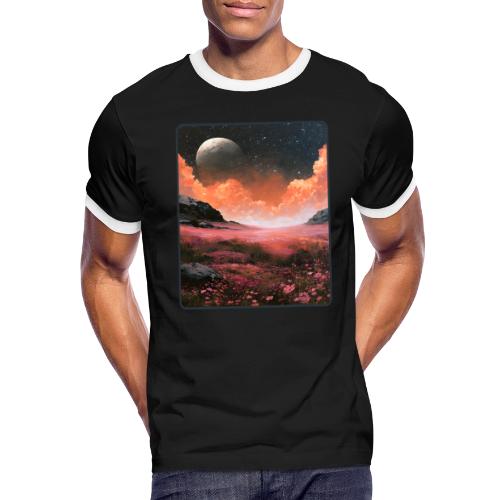Moonlit Fantasy Flower Landscape - Men's Ringer T-Shirt