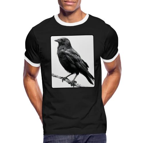 Raven Black and White Art Design - Men's Ringer T-Shirt