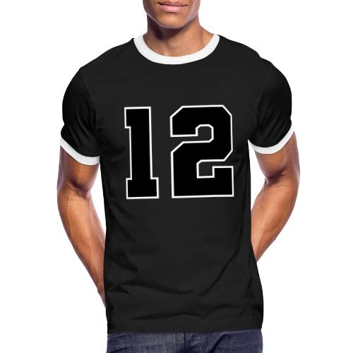 Varsity Number 12 Sports Design - Men's Ringer T-Shirt