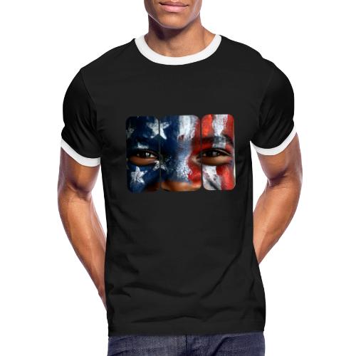 USA: Three Panels of Pride - Men's Ringer T-Shirt