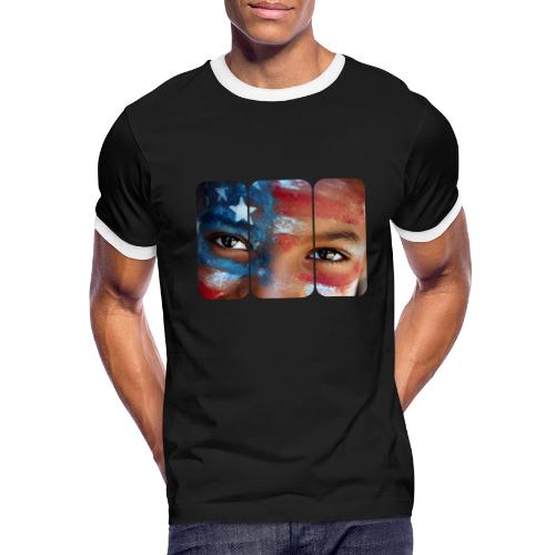 USA: Eyes of the Flag - Men's Ringer T-Shirt