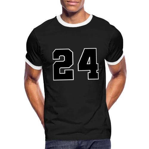Varsity Number 24 College Font - Men's Ringer T-Shirt
