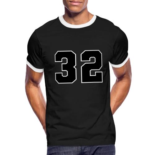 Varsity Number 32 Athletic Design - Men's Ringer T-Shirt