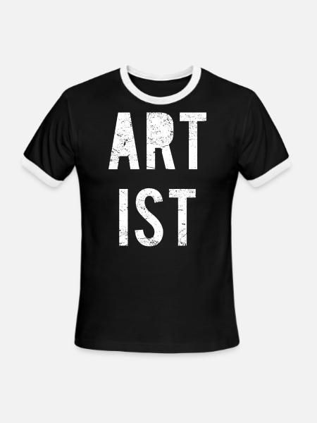 Artist - Men's Ringer T-Shirt - black/white