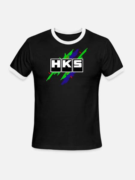 HKS - Men's Ringer T-Shirt - black/white