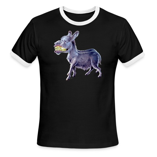 Funny Keep Smiling Donkey - Men's Ringer T-Shirt