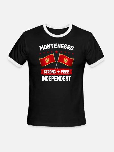 Montenegro - Men's Ringer T-Shirt - black/white