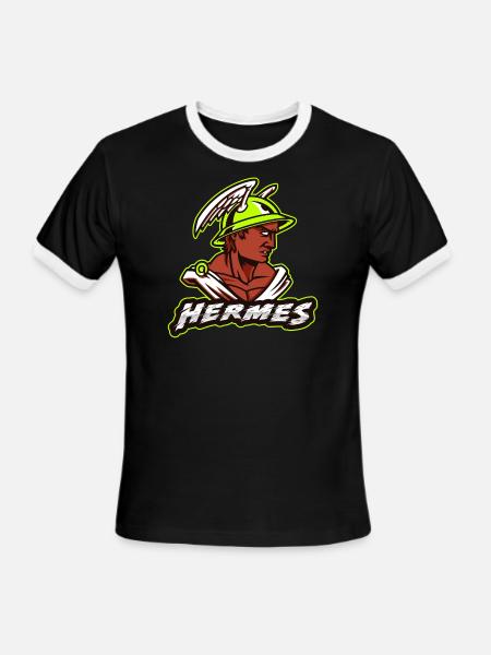 HERMES - Men's Ringer T-Shirt - black/white