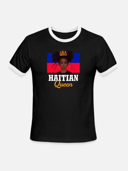 Haitian princess, haiti - Men's Ringer T-Shirt - black/white