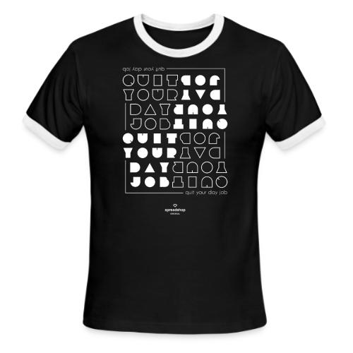 Quit upside white - Men's Ringer T-Shirt