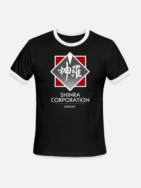 shinra - Men's Ringer T-Shirt - black/white