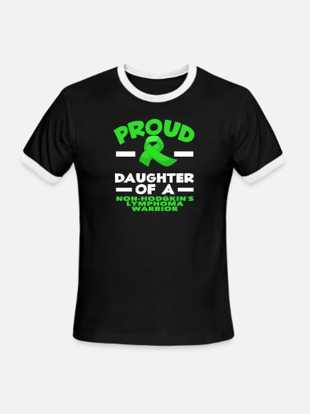 Non-Hodgkin Lymphoma Awareness Proud Daughter - Men's Ringer T-Shirt - black/white