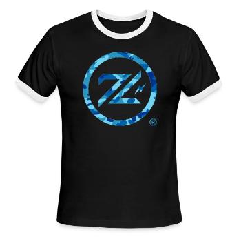 OZZIEPINKIE CAMO LOGO 00010 - Men's Ringer T-Shirt - black/white - Front - Jackson (183cm)
