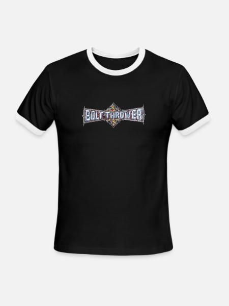 Bolt Thrower Cenotaph Band Logo - Men's Ringer T-Shirt - black/white