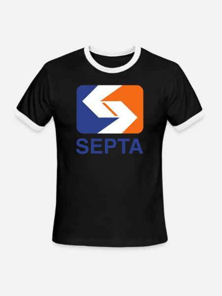 SEPTA text - Men's Ringer T-Shirt - black/white