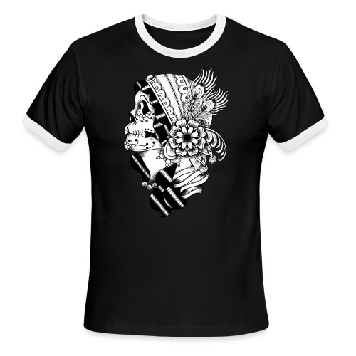 Gypsy Tattoo BW - Men's Ringer T-Shirt