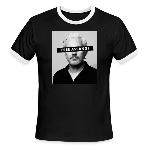 Free Julian Assange - Men's Ringer T-Shirt