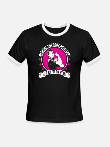 Medical Support Assistant - Men's Ringer T-Shirt - black/white