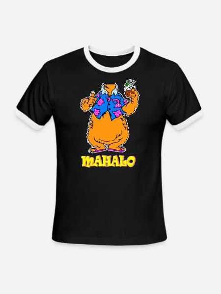 Tammy Mahalo Shirt - Men's Ringer T-Shirt - black/white
