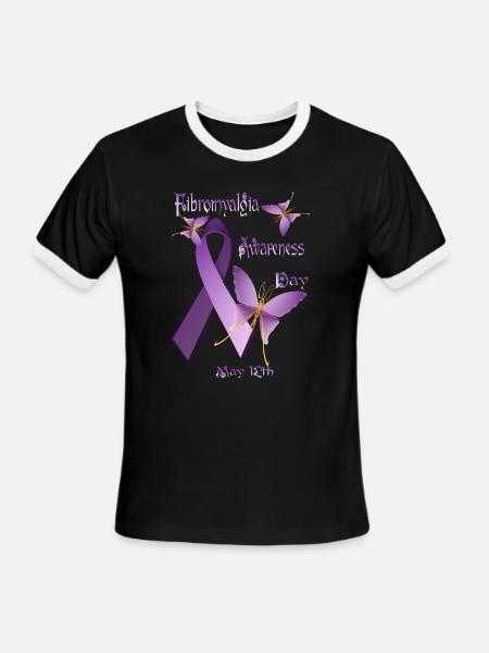 Fibromyalgia Awareness Day - Men's Ringer T-Shirt - black/white