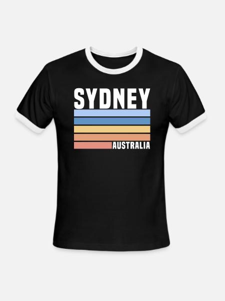Sydney Australia - Men's Ringer T-Shirt - black/white