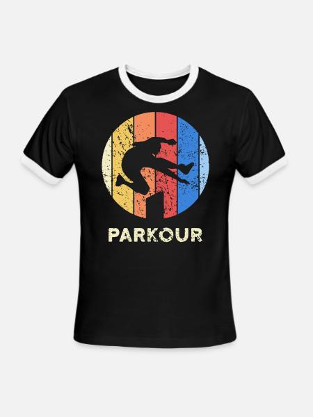 Parkour - Men's Ringer T-Shirt - black/white
