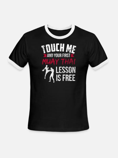 Muay Thai - Men's Ringer T-Shirt - black/white
