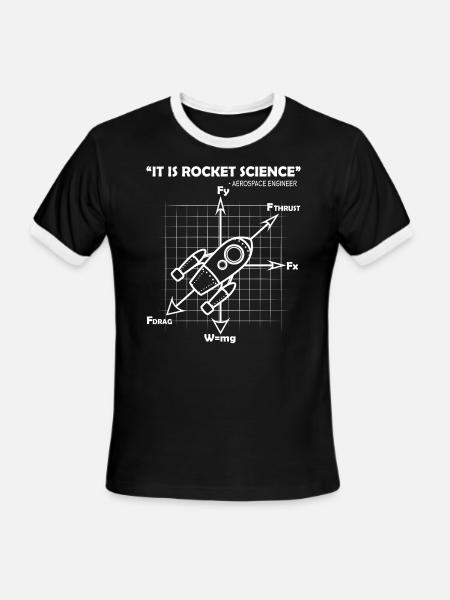 Rocket Science - Men's Ringer T-Shirt - black/white
