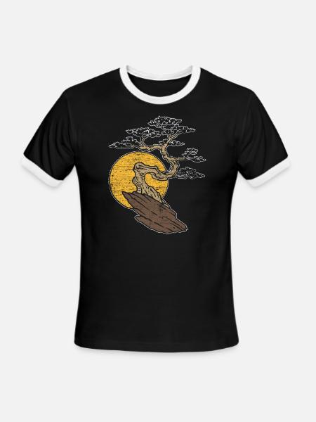 Bonsai - Men's Ringer T-Shirt - black/white