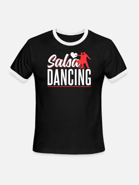 Salsa Dancing Latin Dance Dancer - Men's Ringer T-Shirt - black/white