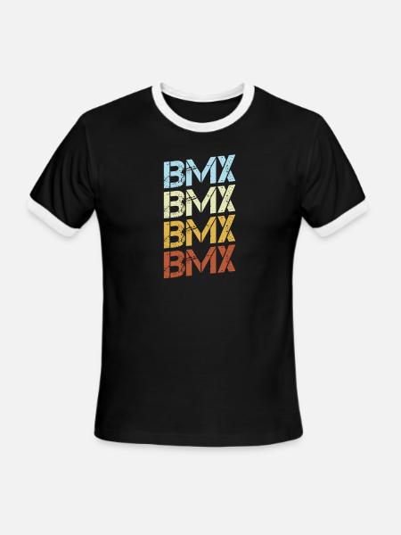 BMX Retro - Men's Ringer T-Shirt - black/white
