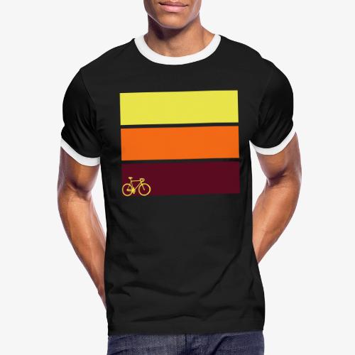 tricolor with bicycle - Men's Ringer T-Shirt