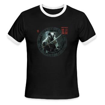 Boardgame Shirt, Game Angry Vari Druid - Men's Ringer T-Shirt - black/white - Front - Jackson (183cm)