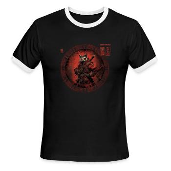 Boardgame Shirt, Game Angry Katta Rogue - Men's Ringer T-Shirt - black/white - Front - Jackson (183cm)
