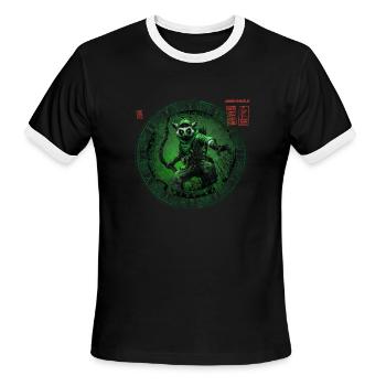 Boardgame Shirt, Game Angry Katta Archer - Men's Ringer T-Shirt - black/white - Front - Jackson (183cm)