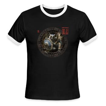 Boardgame Shirt, Game Angry Katta Scout - Men's Ringer T-Shirt - black/white - Front - Jackson (183cm)